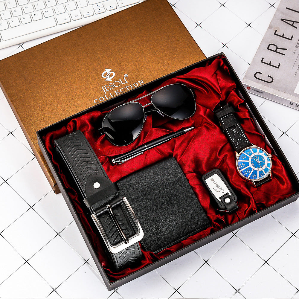 Stylish Men's Wrist Watch/Wallet/Sunglasses Suite Gift