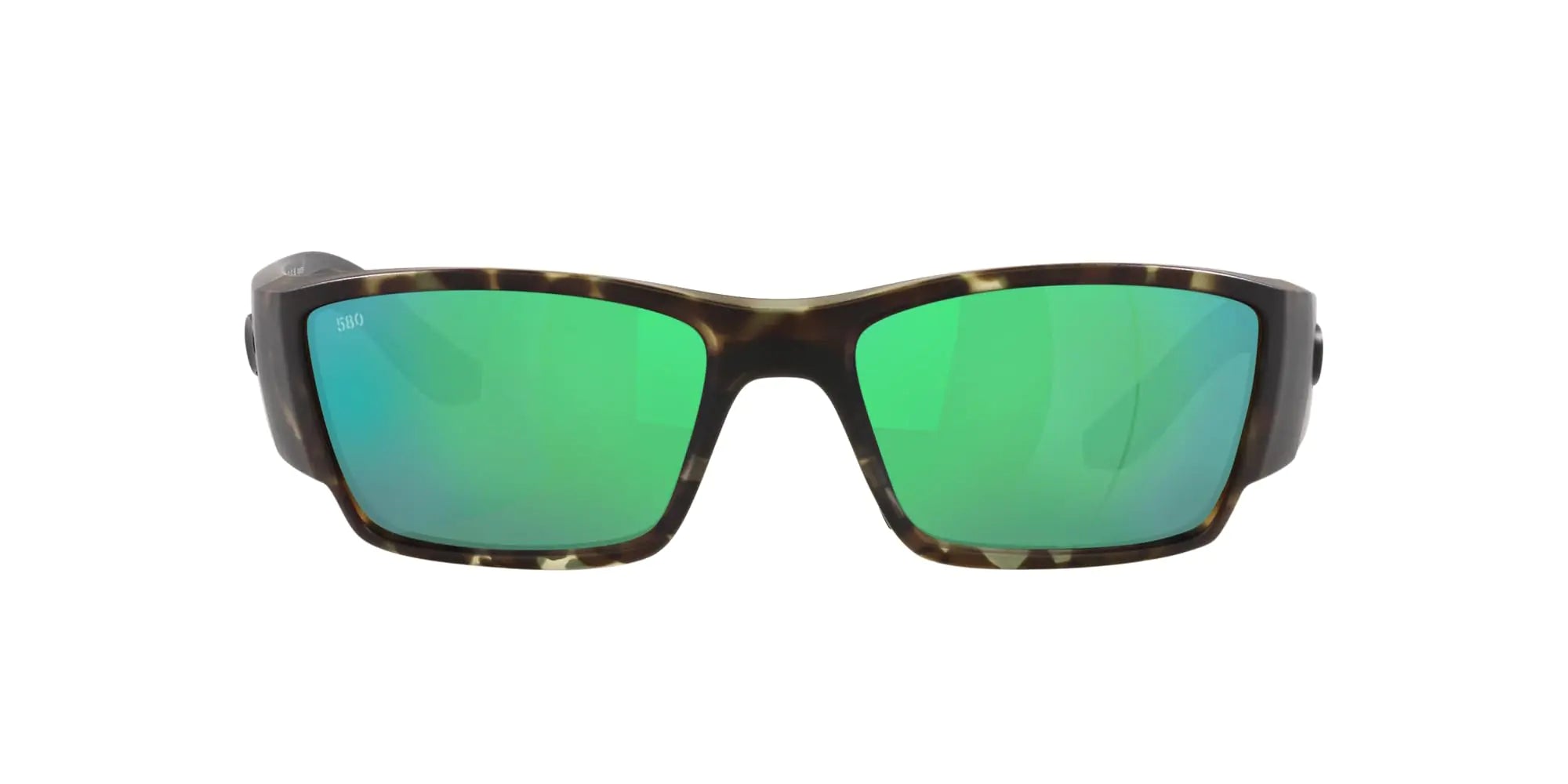 Costa Del Mar Mens Corbina Pro Rectangular Sunglasses Wetlands/Green Mirrored Polarized 580G 61 mm