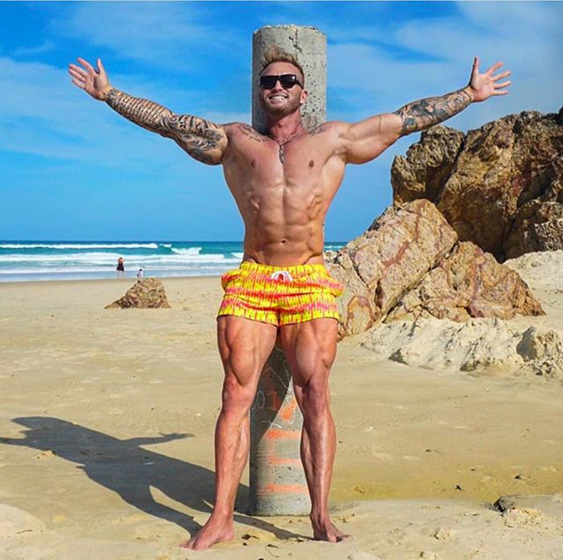 Men's Loose Quick Dry Boxer Trunks - Five Points