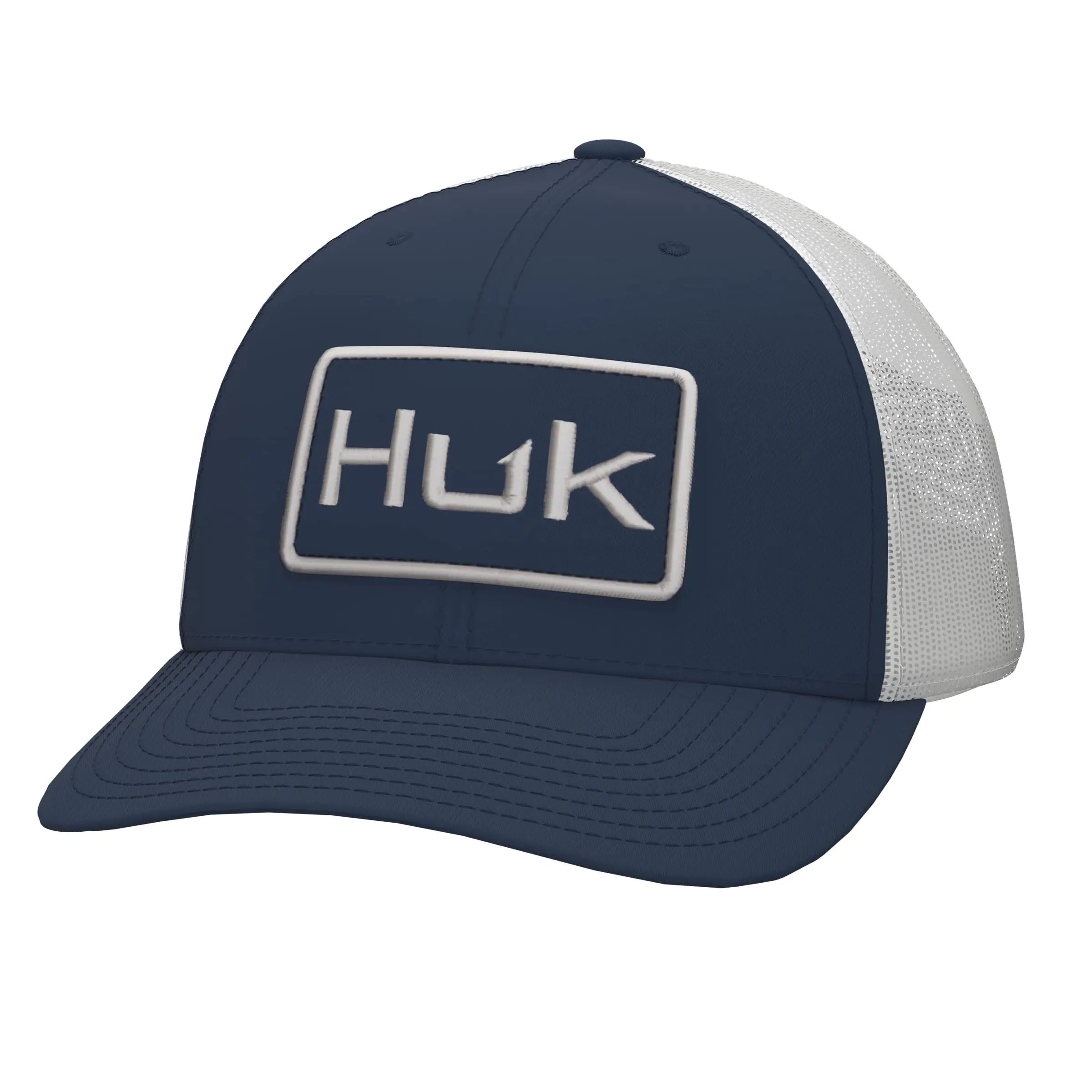 HUK Trucker Anti-Glare Snapback Fishing Hat for Men Logo-Sargasso Sea One Size