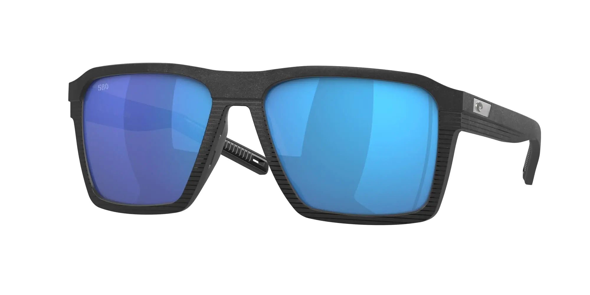 Costa Del Mar Mens Antille Aviator Sunglasses Net Black/Grey Blue Mirrored Polarized-580G 58 mm