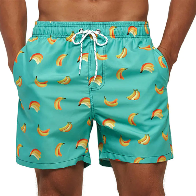Casual Loose Printed Surfing Shorts for Seaside