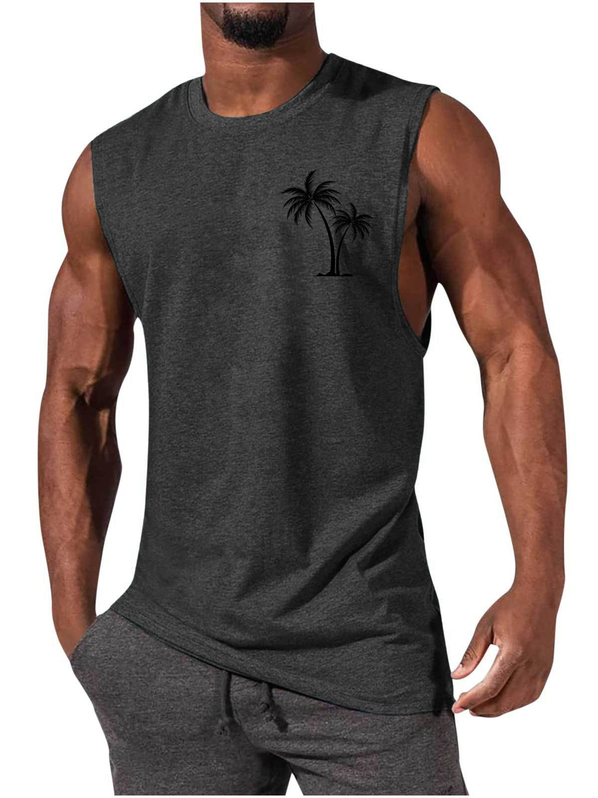 Coconut Tree Summer Beach Tank Tops