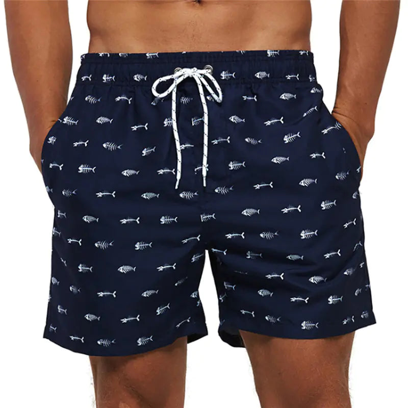 Casual Loose Printed Surfing Shorts for Seaside