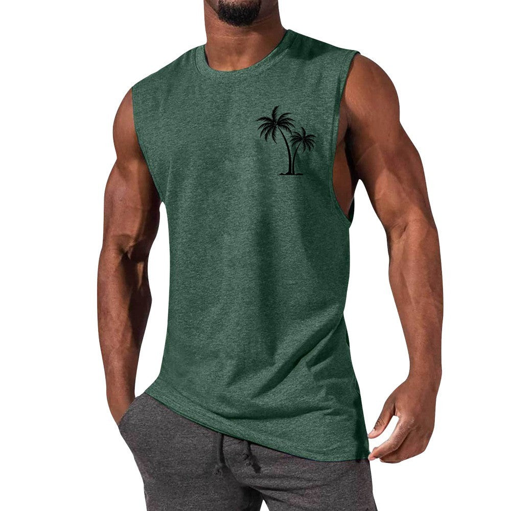 Coconut Tree Summer Beach Tank Tops