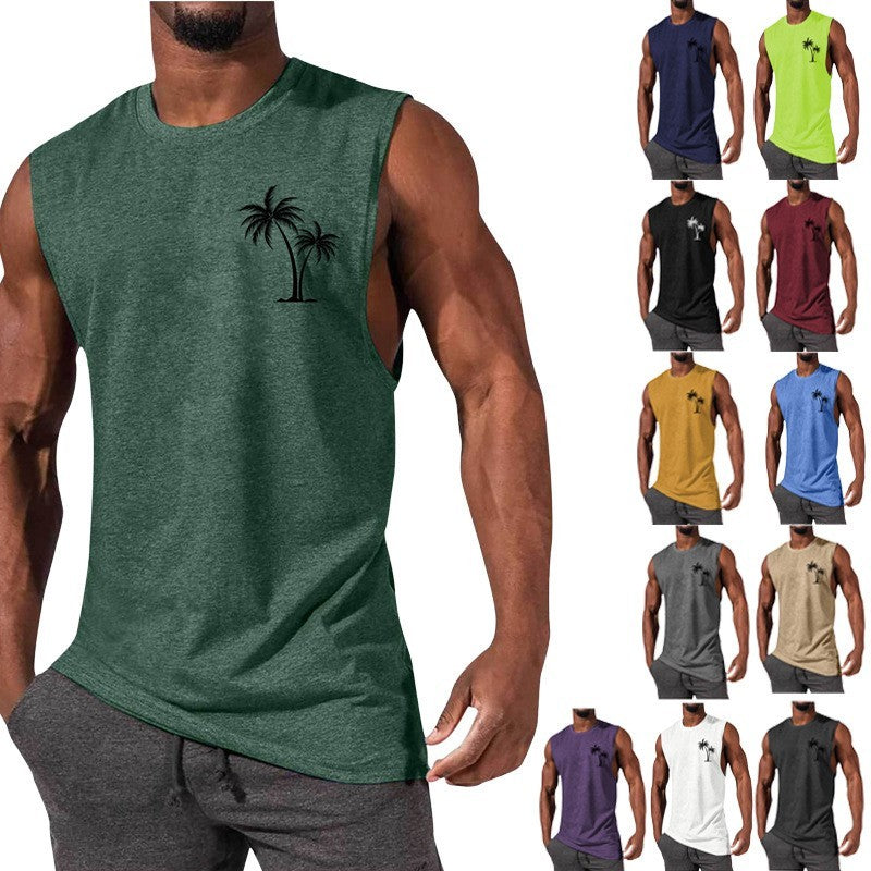 Coconut Tree Summer Beach Tank Tops