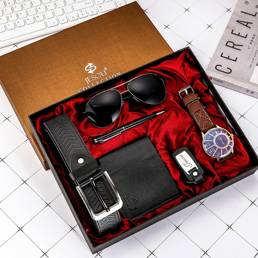 Stylish Men's Wrist Watch/Wallet/Sunglasses Suite Gift