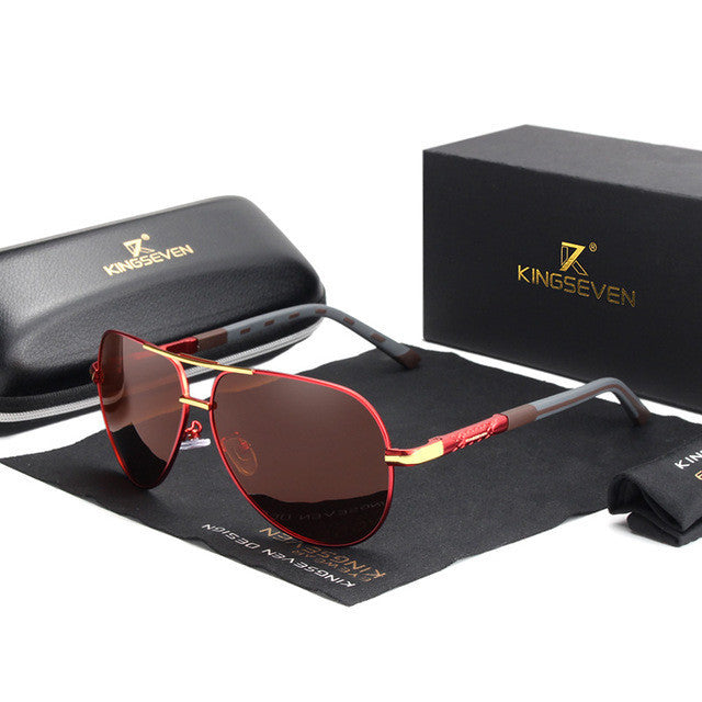 Designer Metal Sunglasses w Polarized Lens
