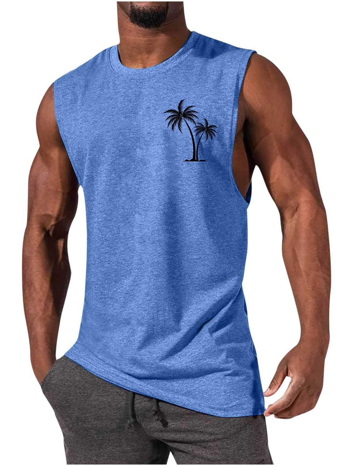 Coconut Tree Summer Beach Tank Tops