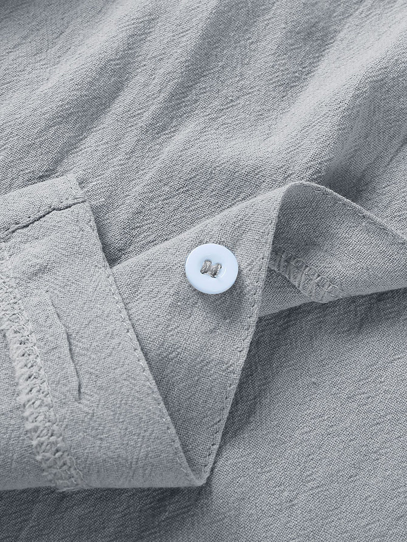 Casual Button Down Short Sleeve Beach Shirt