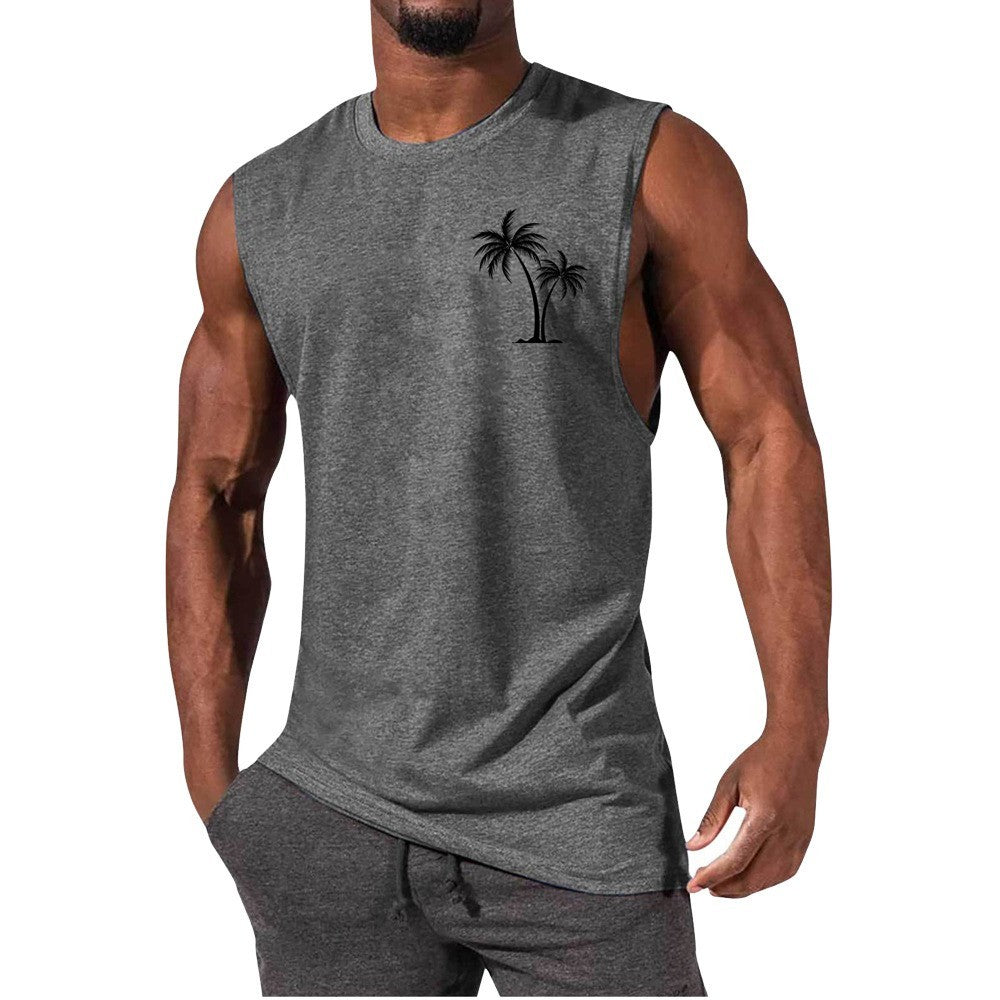 Coconut Tree Summer Beach Tank Tops