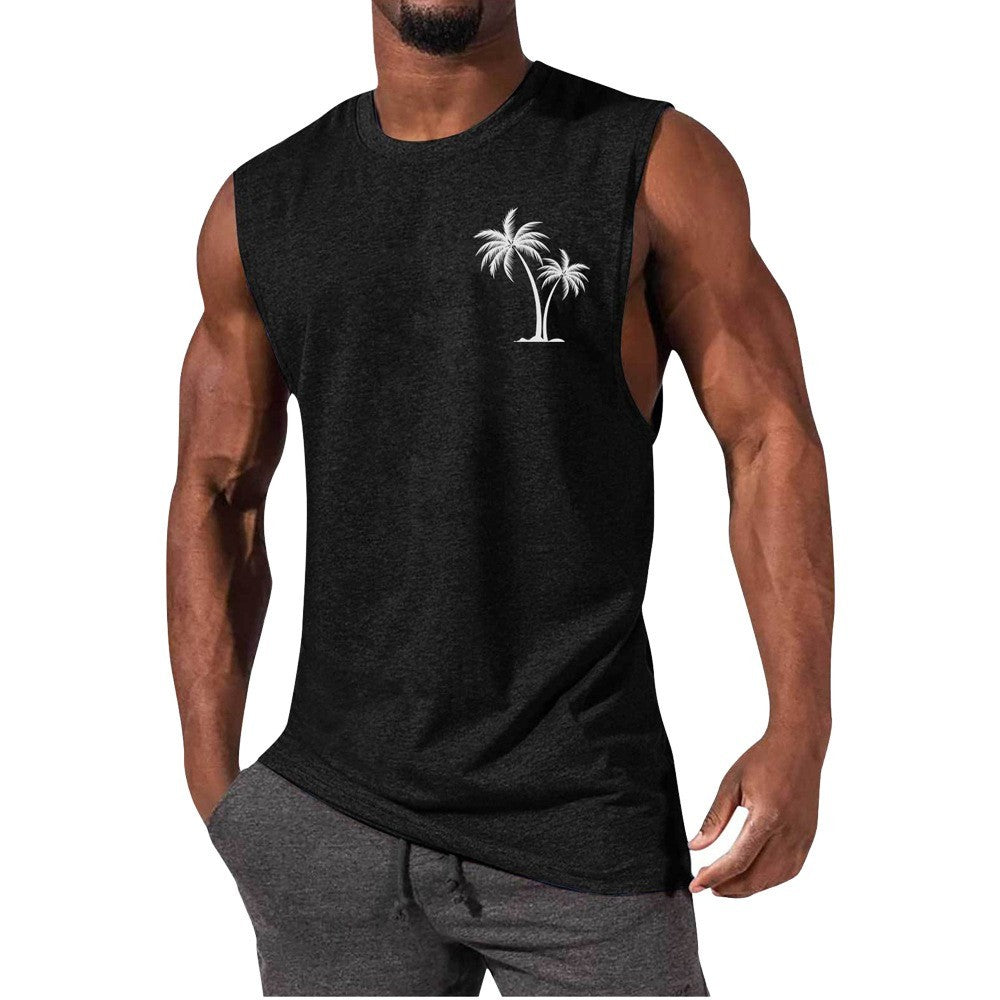 Coconut Tree Summer Beach Tank Tops