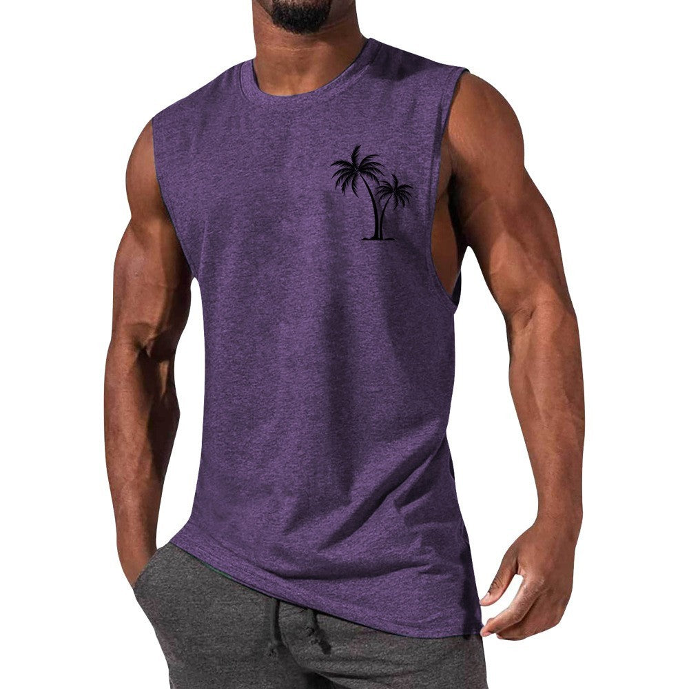 Coconut Tree Summer Beach Tank Tops