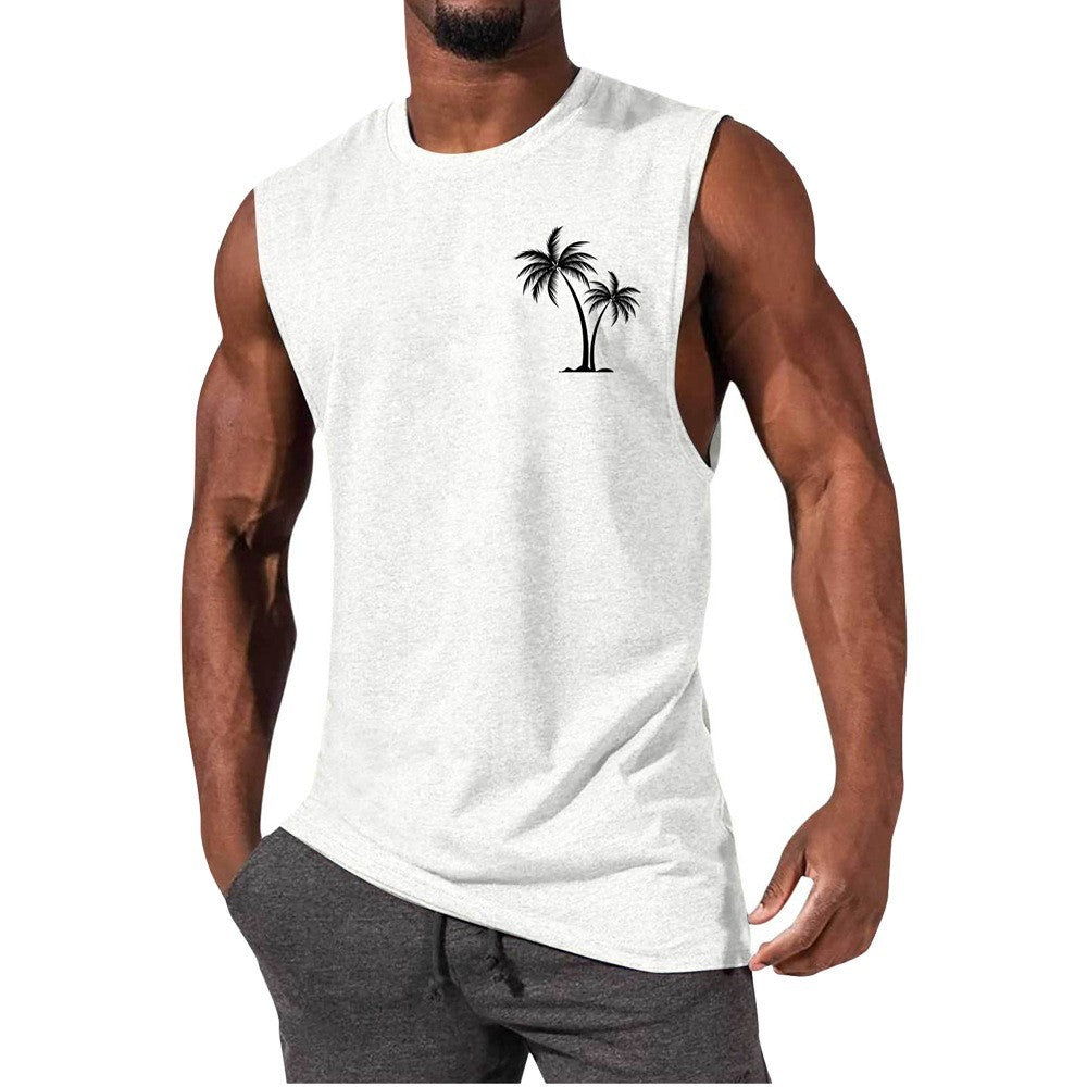 Coconut Tree Summer Beach Tank Tops