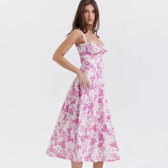 Surfside Essentials Summer Floral  A-line Dress