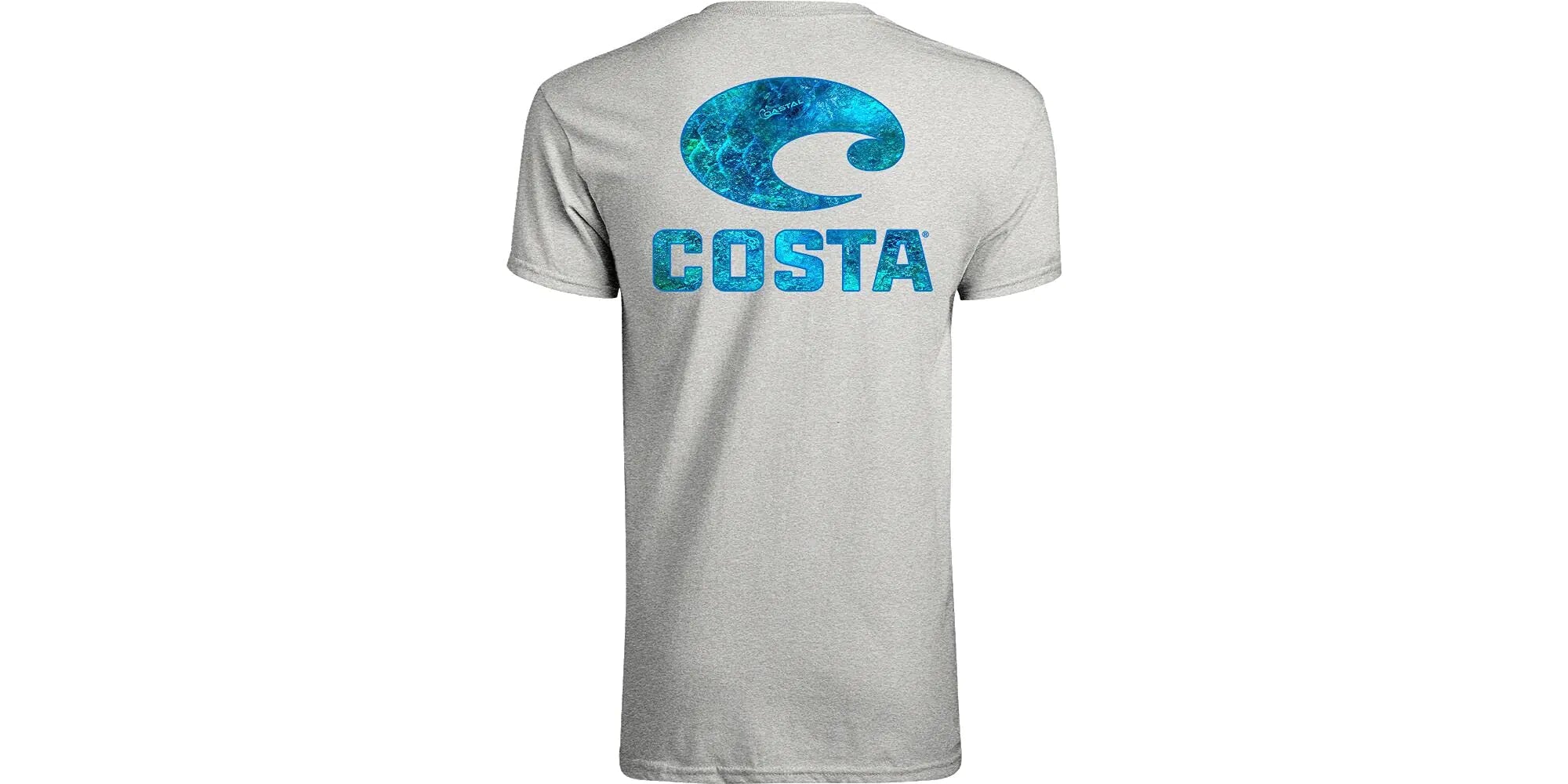 Costa Del Mar Mens Mossy Oak Coastal Short Sleeve Crewneck T Shirt Heather Grey X-Large US