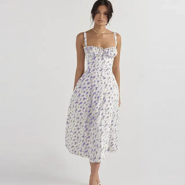 Surfside Essentials Summer Floral  A-line Dress