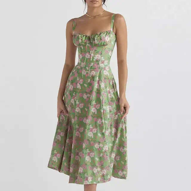 Surfside Essentials Summer Floral  A-line Dress