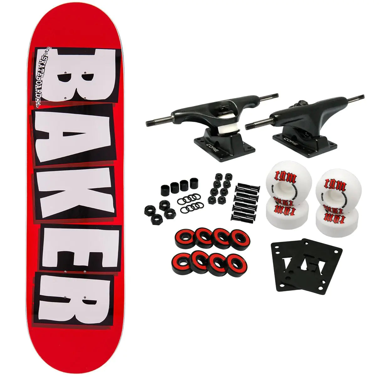 Baker Skateboard Complete Brand Logo White 8.25"