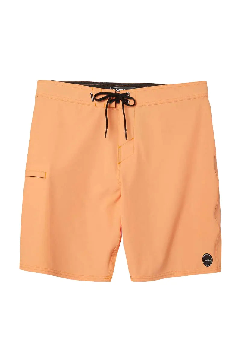 ONEILL Mens 19 Inch Solid Boardshorts - Water Resistant Swim Trunks for Men with Quick Dry Stretch Fabric and PocketsCanteloupe38