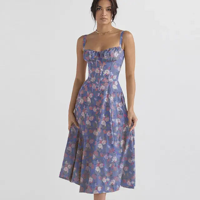 Surfside Essentials Summer Floral  A-line Dress
