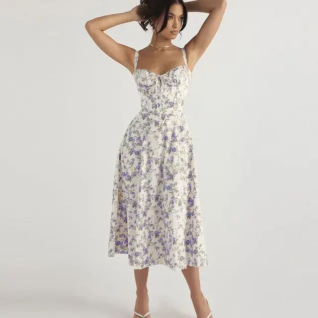 Surfside Essentials Summer Floral  A-line Dress
