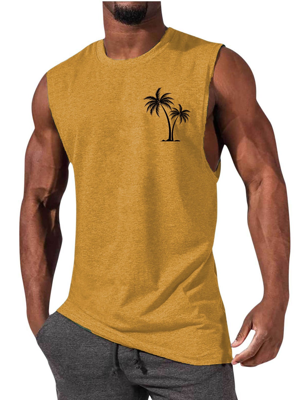 Coconut Tree Summer Beach Tank Tops