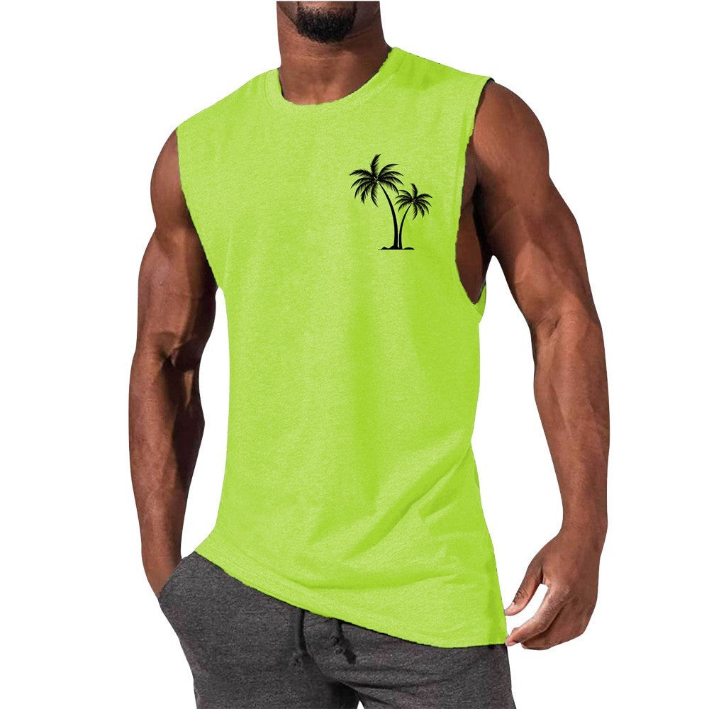 Coconut Tree Summer Beach Tank Tops