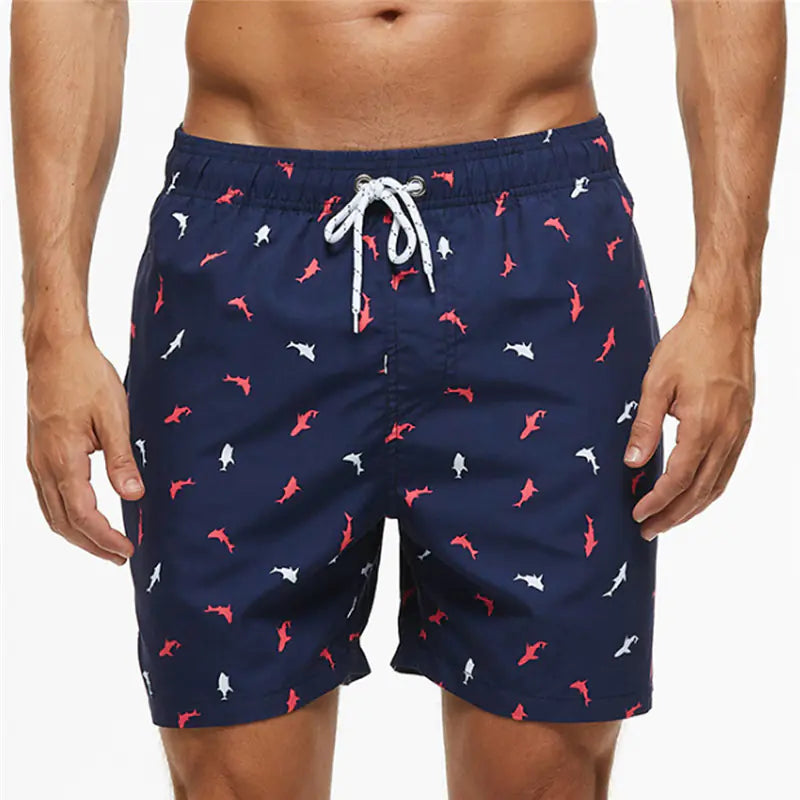 Casual Loose Printed Surfing Shorts for Seaside