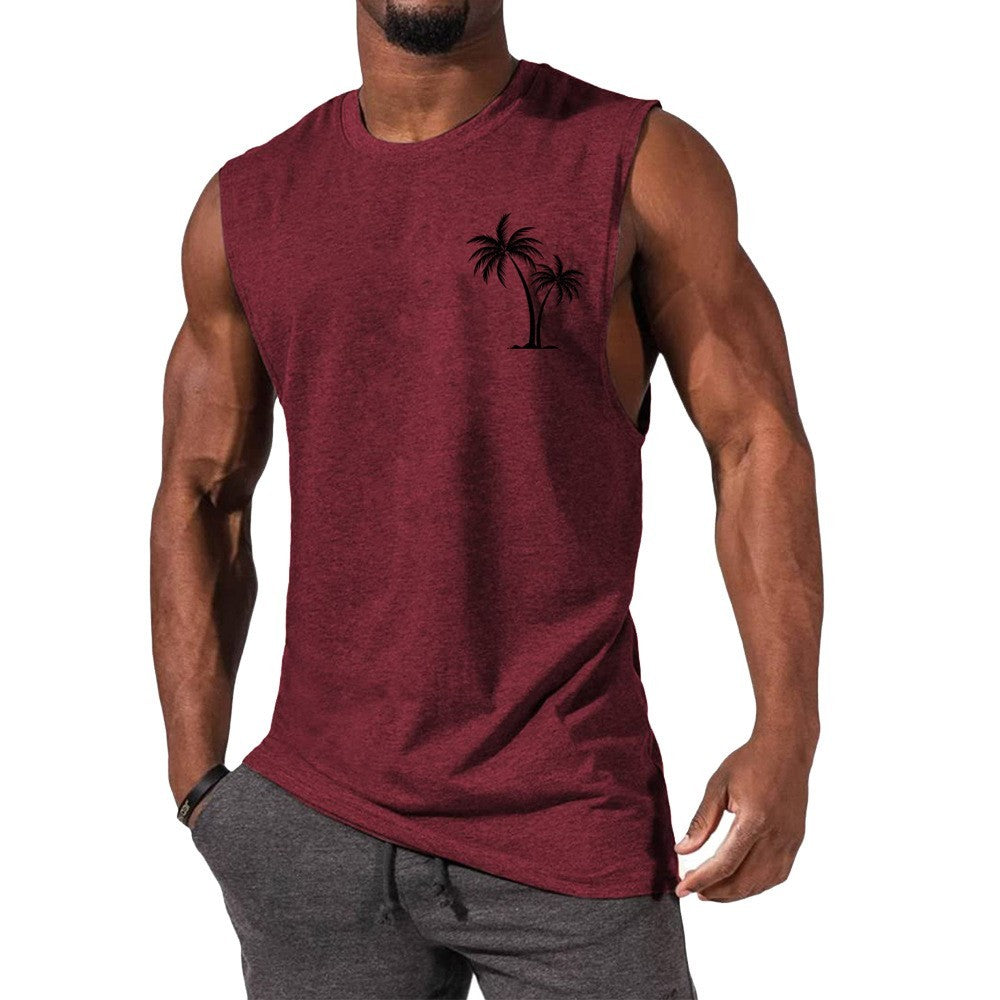 Coconut Tree Summer Beach Tank Tops