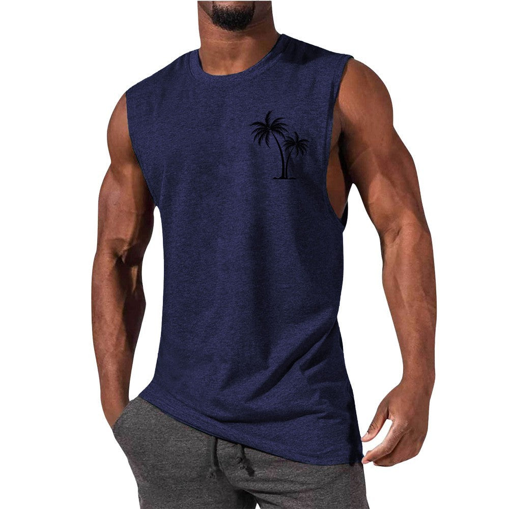 Coconut Tree Summer Beach Tank Tops