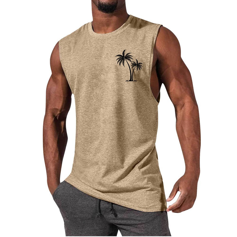 Coconut Tree Summer Beach Tank Tops