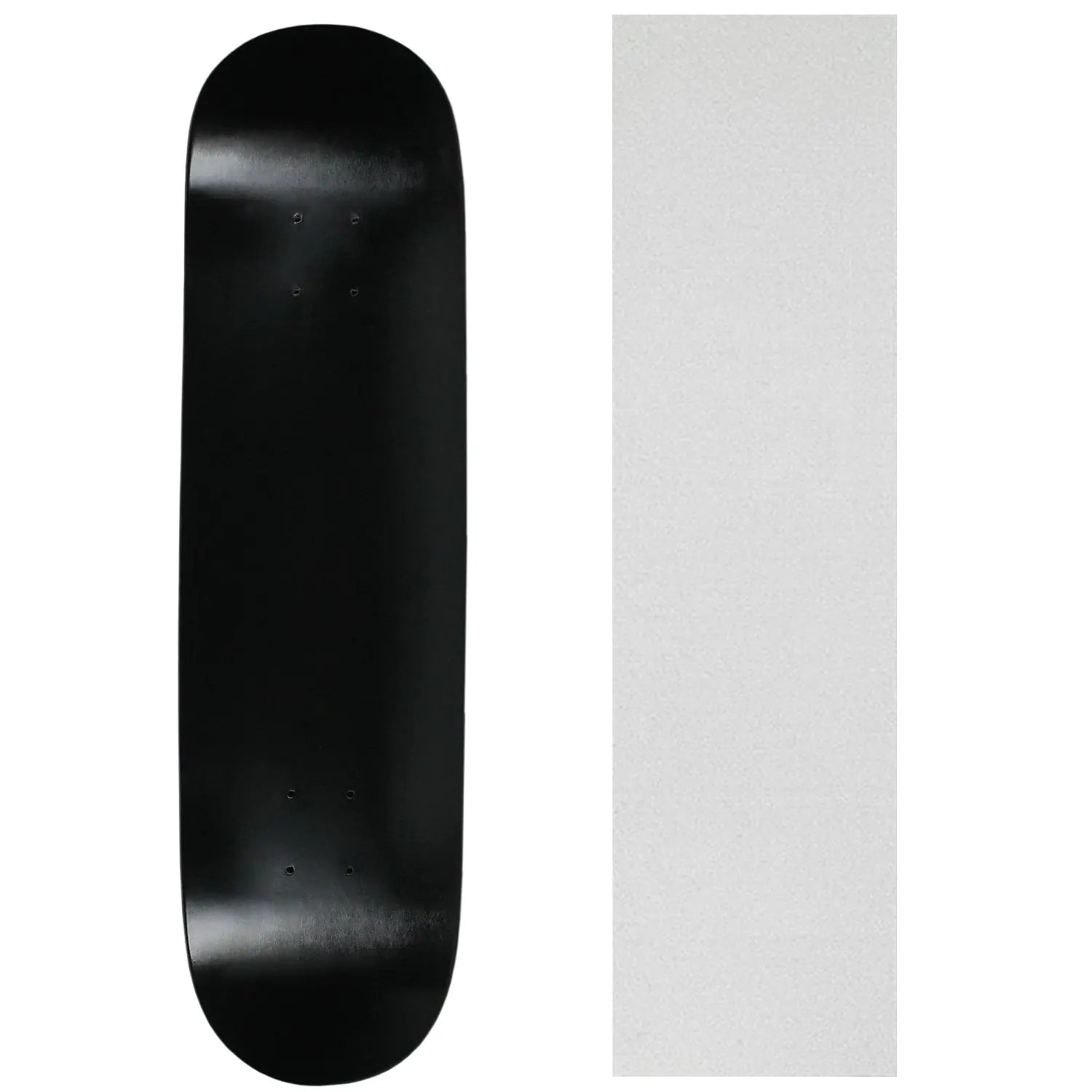 Moose Skateboard Deck Blank Dipped Black 7.63" Clear Grip