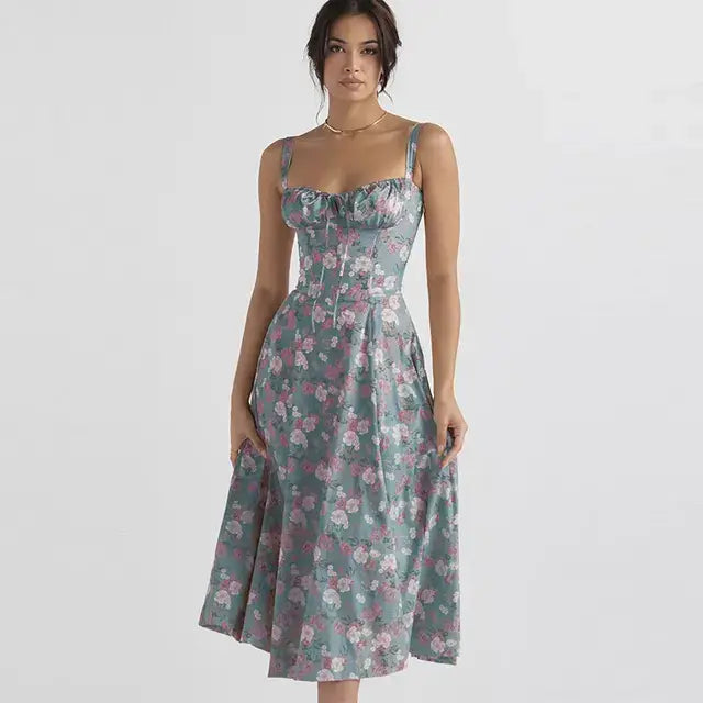 Surfside Essentials Summer Floral  A-line Dress