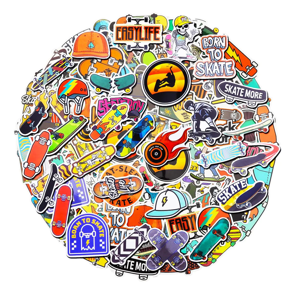 100 Pack Skateboard Stickers Skateboard Party Favors Birthday Decorations