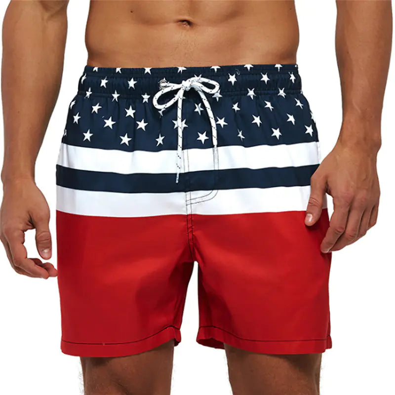 Casual Loose Printed Surfing Shorts for Seaside