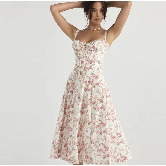 Surfside Essentials Summer Floral  A-line Dress