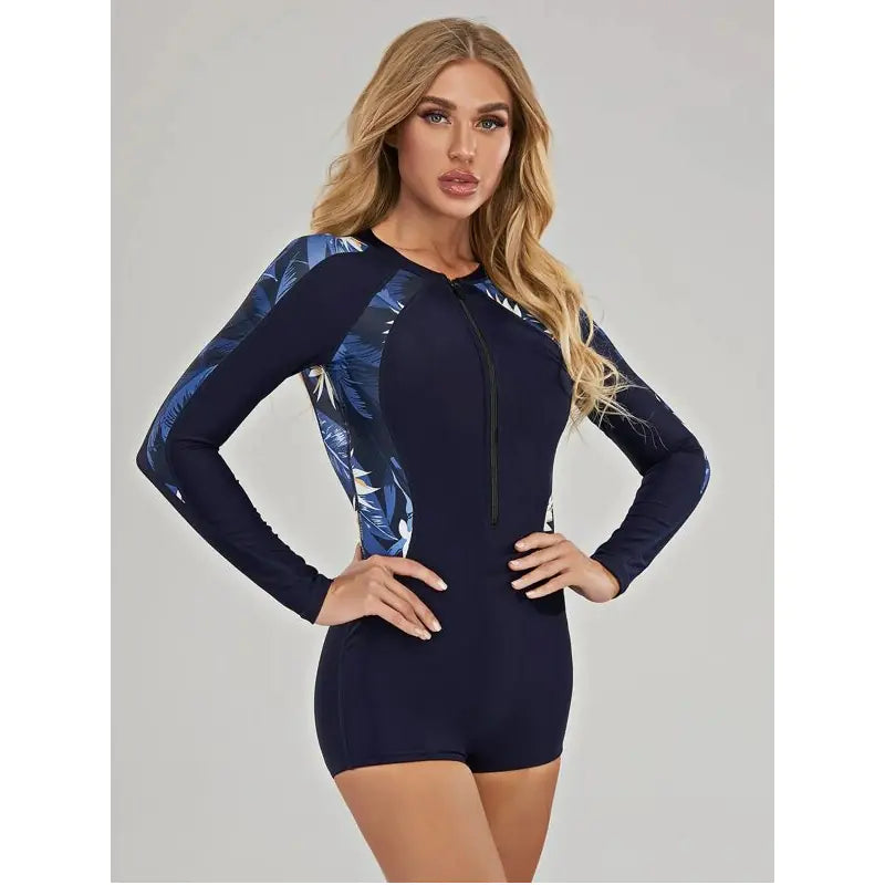 One-Piece Long-Sleeved Women's Surfing Wetsuit
