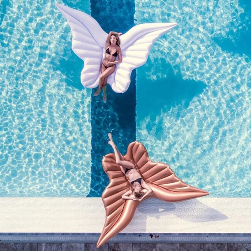 Surfside Essentials Giant Butterfly Wings Inflatable Pool Floating Air Mattress